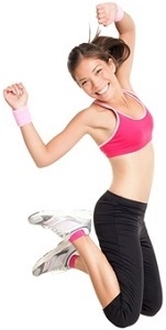 Happy Woman Exercising
