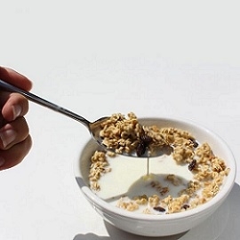 Bowl of Cereals with Milk