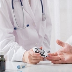 Doctor Checking Patient Blood Sugar