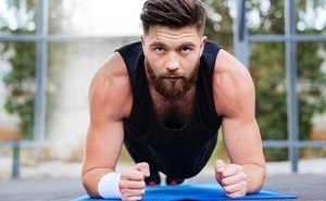 Male Planking Exercise on the Floor